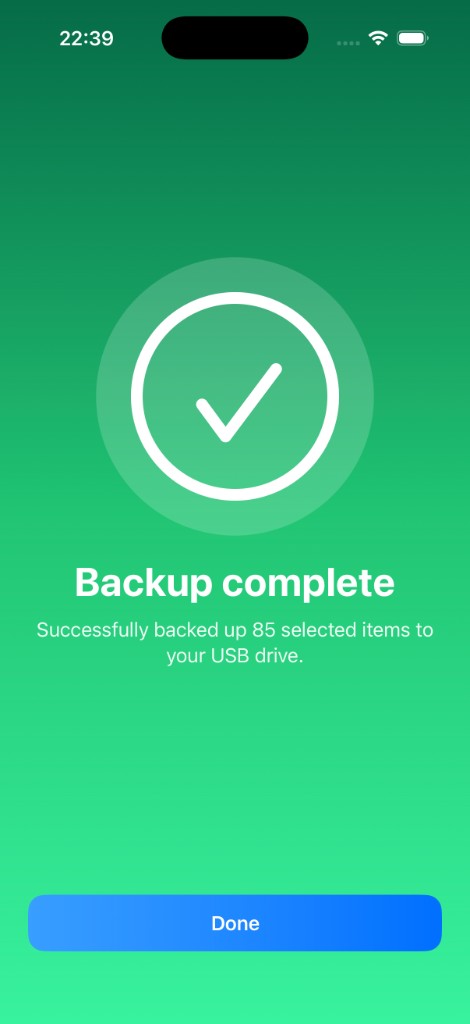 BackNest backup complete