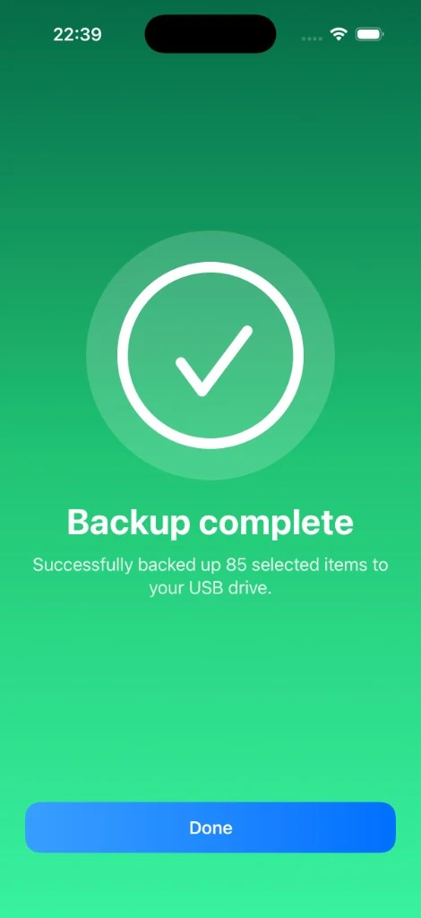 BackNest backup complete